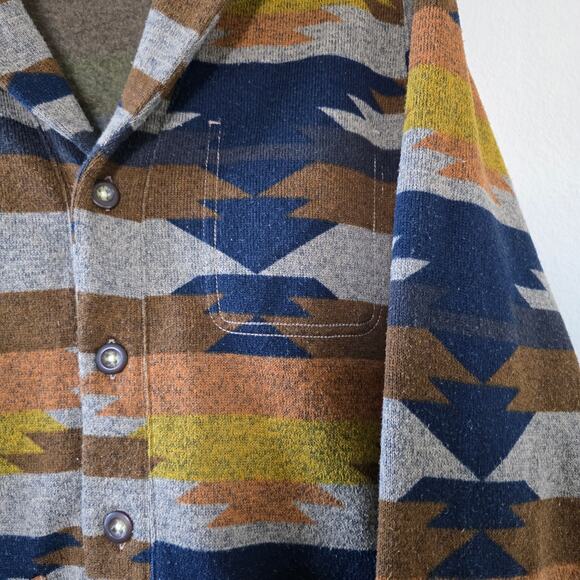 Junk Food Clothing Los Angeles Aztec Southwestern Cardigan Mens Size L Brown - Picture 4 of 11